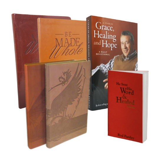 "Be Made Whole" (Volume 1 & 2), "Breakthrough Healing Journal", "Breakthrough Deliverance Journal", and "A Year of Grace, Healing and Hope"